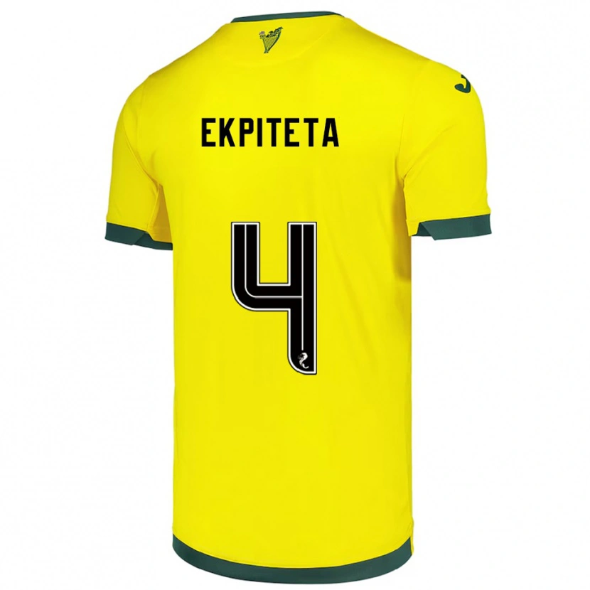 Danxen Women Marvin Ekpiteta #4 Yellow Green Away Jersey 2025/26 T-Shirt