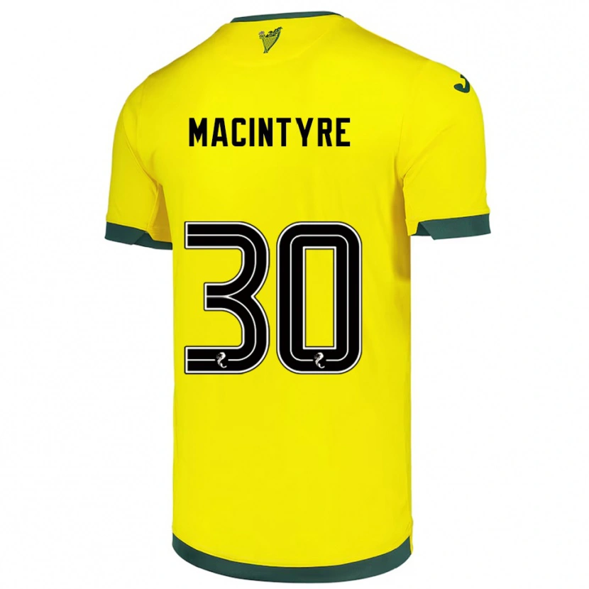 Danxen Women Jacob Macintyre #30 Yellow Green Away Jersey 2025/26 T-Shirt
