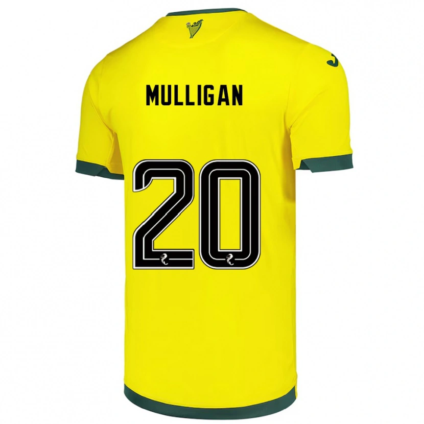 Danxen Women Josh Mulligan #20 Yellow Green Away Jersey 2025/26 T-Shirt
