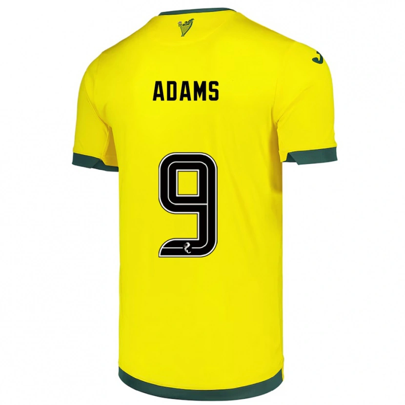Danxen Women Eilidh Adams #9 Yellow Green Away Jersey 2025/26 T-Shirt