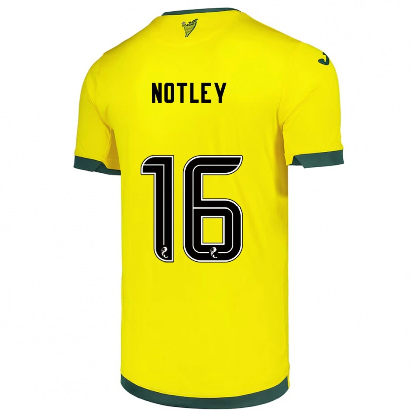 Danxen Women Ellis Notley #16 Yellow Green Away Jersey 2025/26 T-Shirt