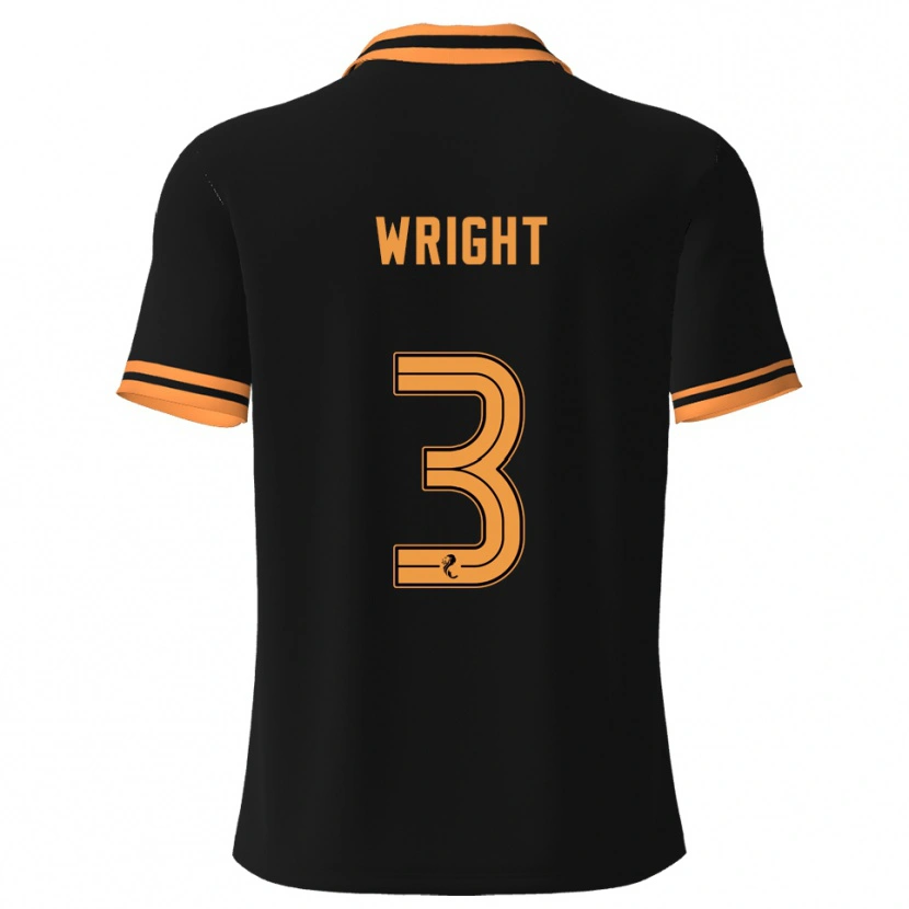 Danxen Women Duncan Wright #3 Black Yellow Away Jersey 2025/26 T-Shirt
