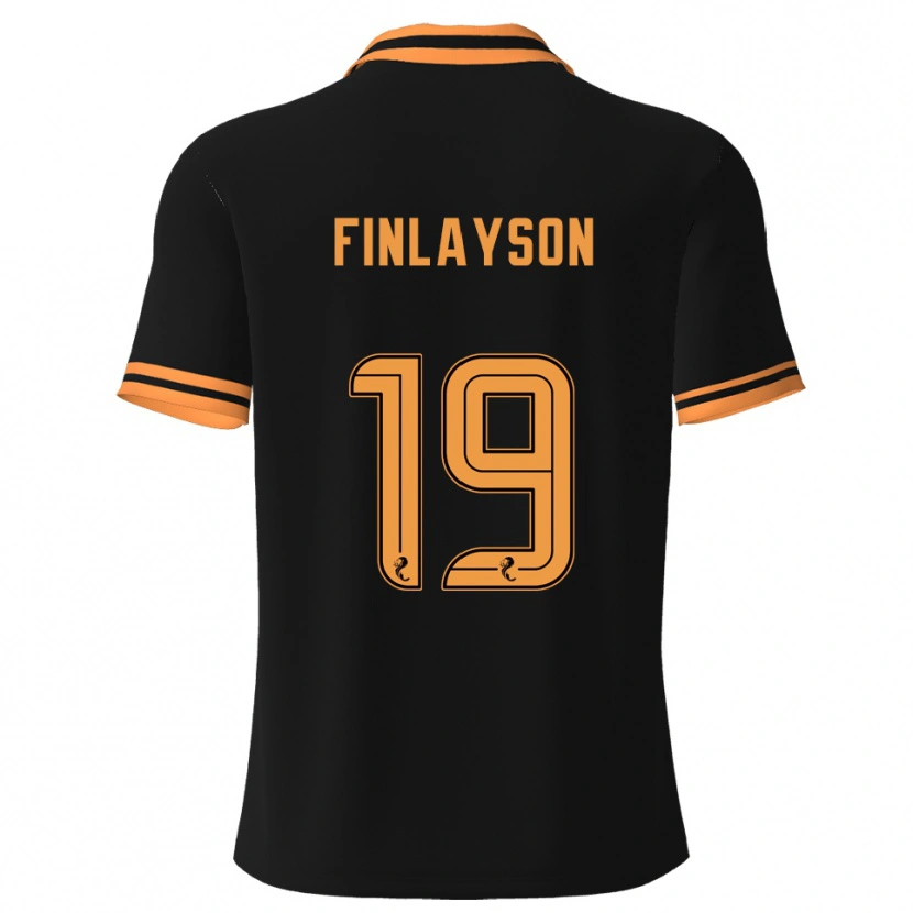 Danxen Women Danny Finlayson #19 Black Yellow Away Jersey 2025/26 T-Shirt