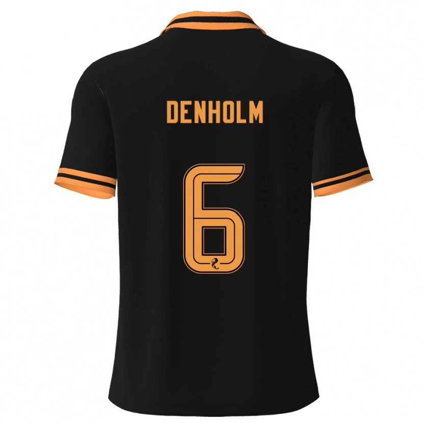 Danxen Women Aidan Denholm #6 Black Yellow Away Jersey 2025/26 T-Shirt