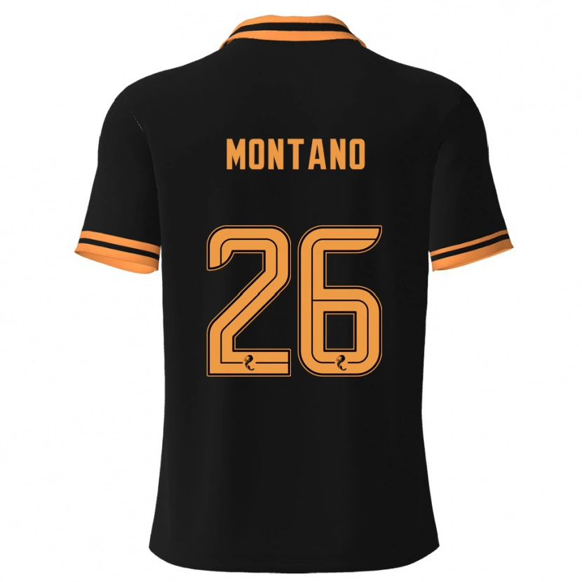 Danxen Women Cristian Montano #26 Black Yellow Away Jersey 2025/26 T-Shirt