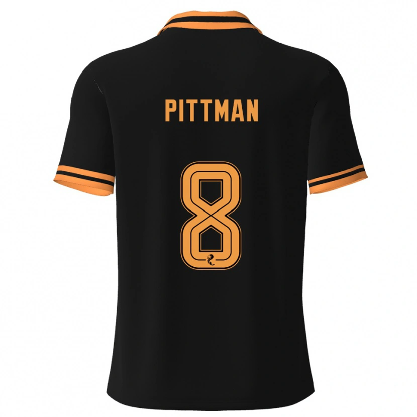 Danxen Women Scott Pittman #8 Black Yellow Away Jersey 2025/26 T-Shirt