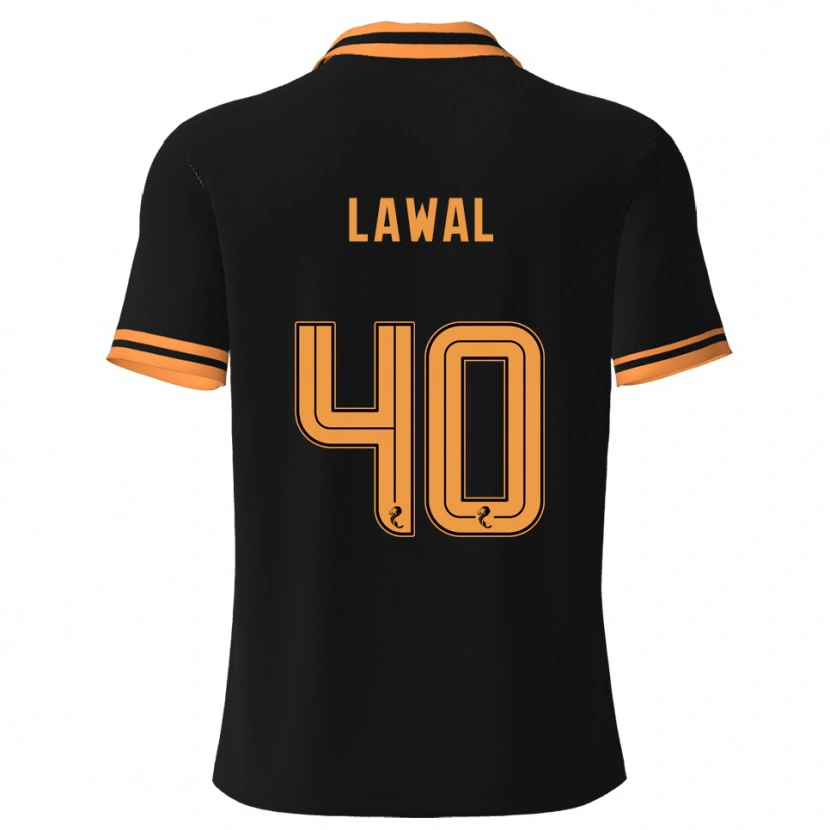 Danxen Women Samson Lawal #40 Black Yellow Away Jersey 2025/26 T-Shirt