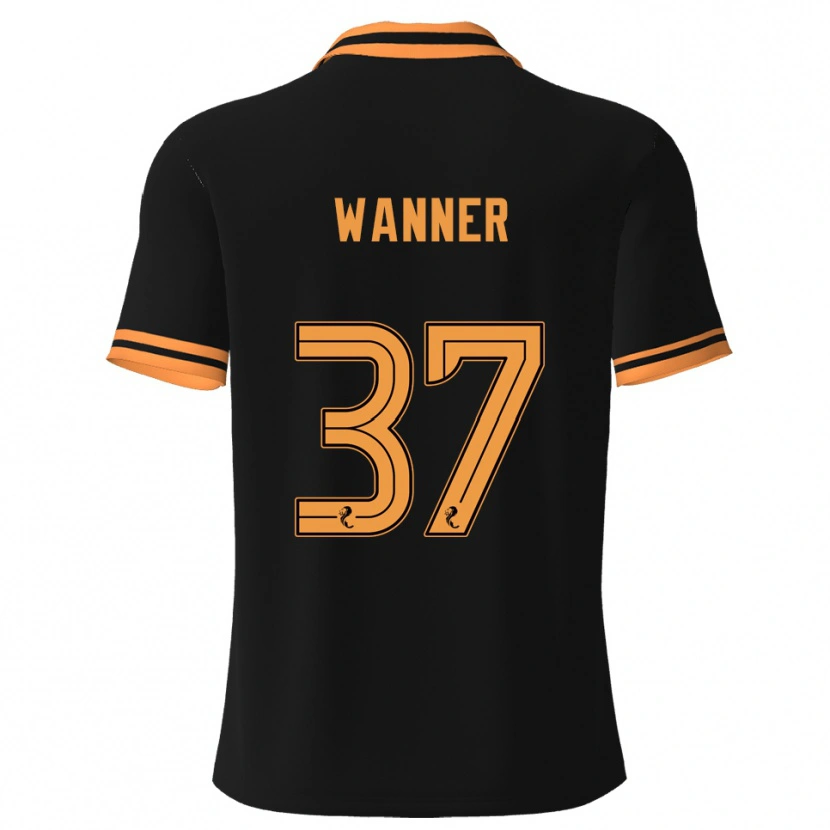 Danxen Women Jannik Wanner #37 Black Yellow Away Jersey 2025/26 T-Shirt