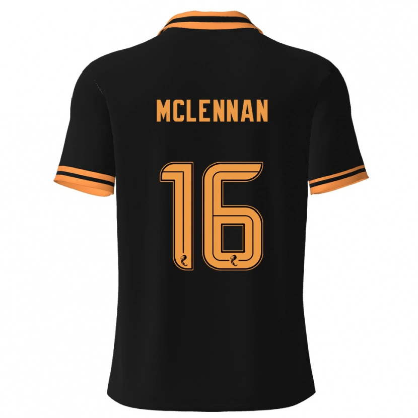 Danxen Women Connor Mclennan #16 Black Yellow Away Jersey 2025/26 T-Shirt