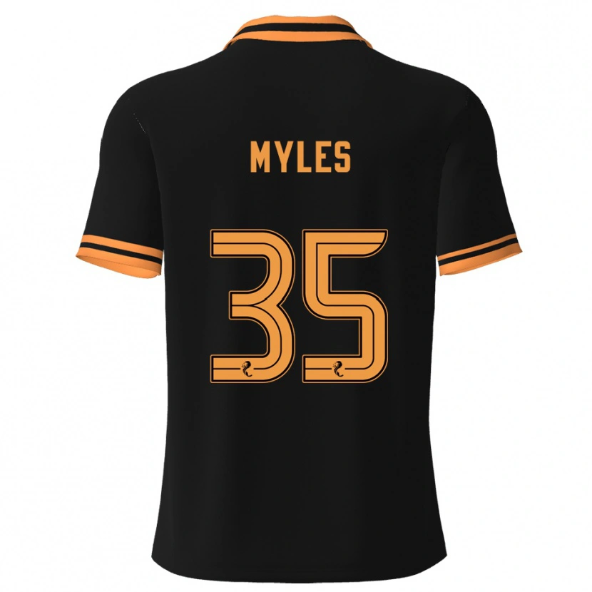 Danxen Women Evan Myles #35 Black Yellow Away Jersey 2025/26 T-Shirt