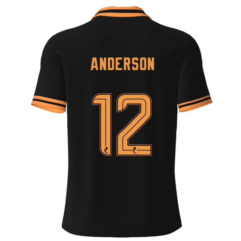 Danxen Women Rhys Anderson #12 Black Yellow Away Jersey 2025/26 T-Shirt