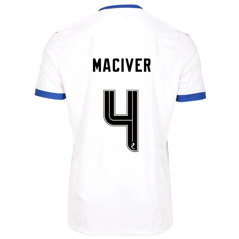 Danxen Women Ellie Maciver #4 White Blue Away Jersey 2025/26 T-Shirt