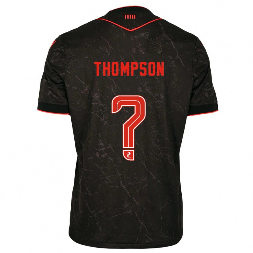 Danxen Women Struan Thompson #0 Black Red Away Jersey 2025/26 T-Shirt