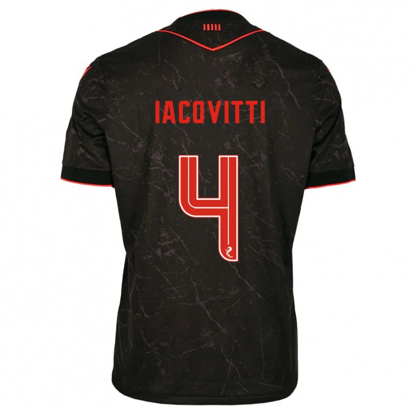 Danxen Women Alex Iacovitti #4 Black Red Away Jersey 2025/26 T-Shirt