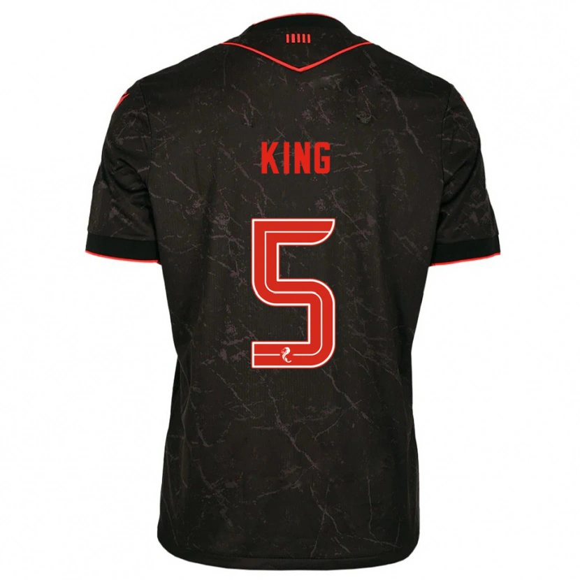 Danxen Women Richard King #5 Black Red Away Jersey 2025/26 T-Shirt