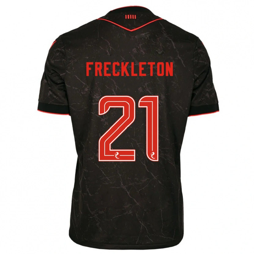 Danxen Women Miguel Freckleton #21 Black Red Away Jersey 2025/26 T-Shirt
