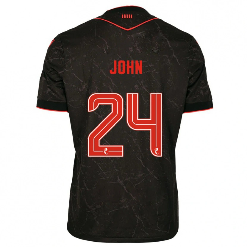 Danxen Women Declan John #24 Black Red Away Jersey 2025/26 T-Shirt