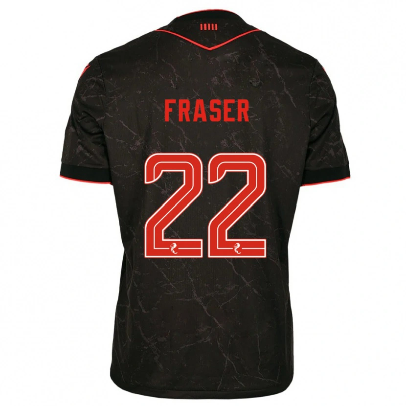 Danxen Women Marcus Fraser #22 Black Red Away Jersey 2025/26 T-Shirt