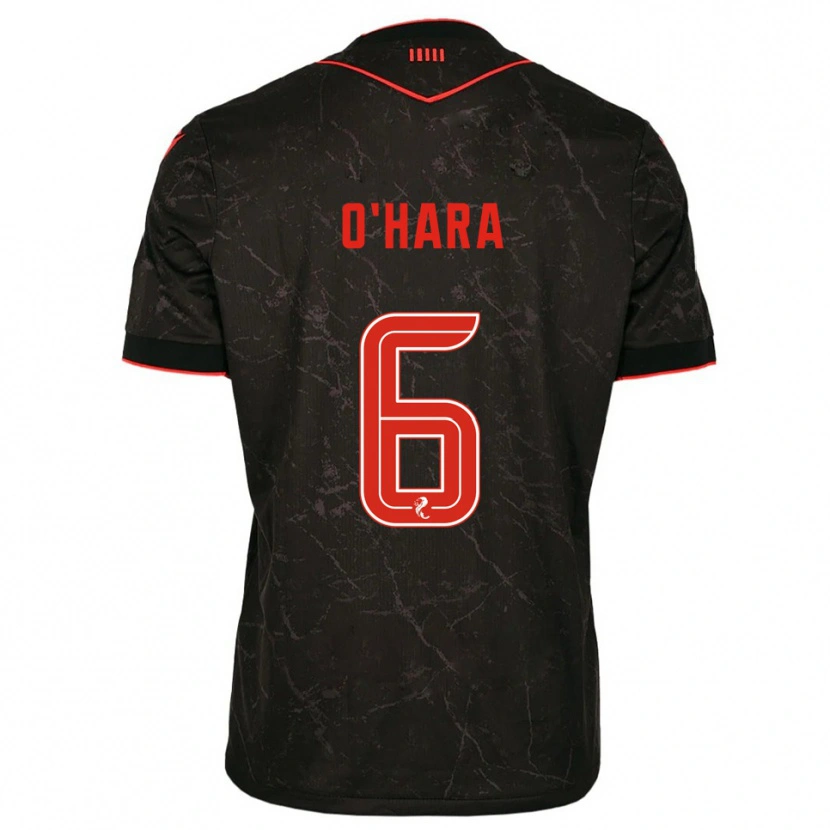 Danxen Women Mark O'hara #6 Black Red Away Jersey 2025/26 T-Shirt