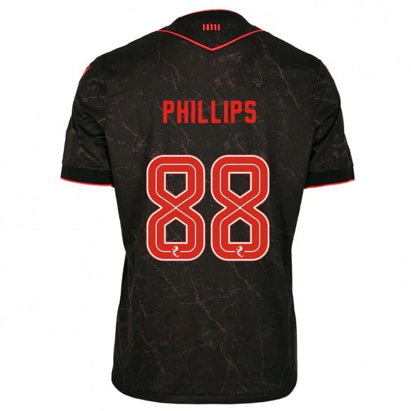 Danxen Women Killian Phillips #88 Black Red Away Jersey 2025/26 T-Shirt