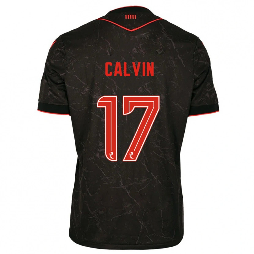 Danxen Women Jalmaro Calvin #17 Black Red Away Jersey 2025/26 T-Shirt