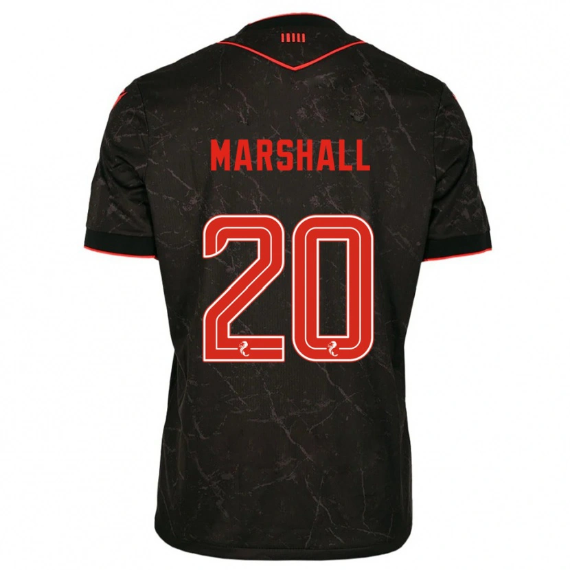 Danxen Women Lewis Marshall #20 Black Red Away Jersey 2025/26 T-Shirt