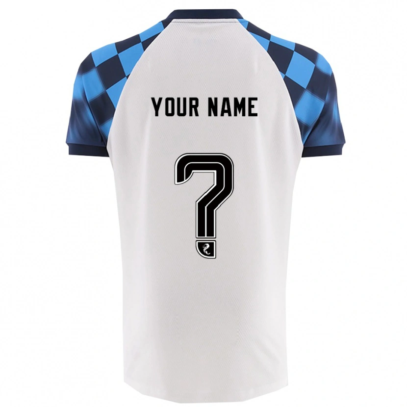 Danxen Women Your Name #0 White Sky Blue Away Jersey 2025/26 T-Shirt