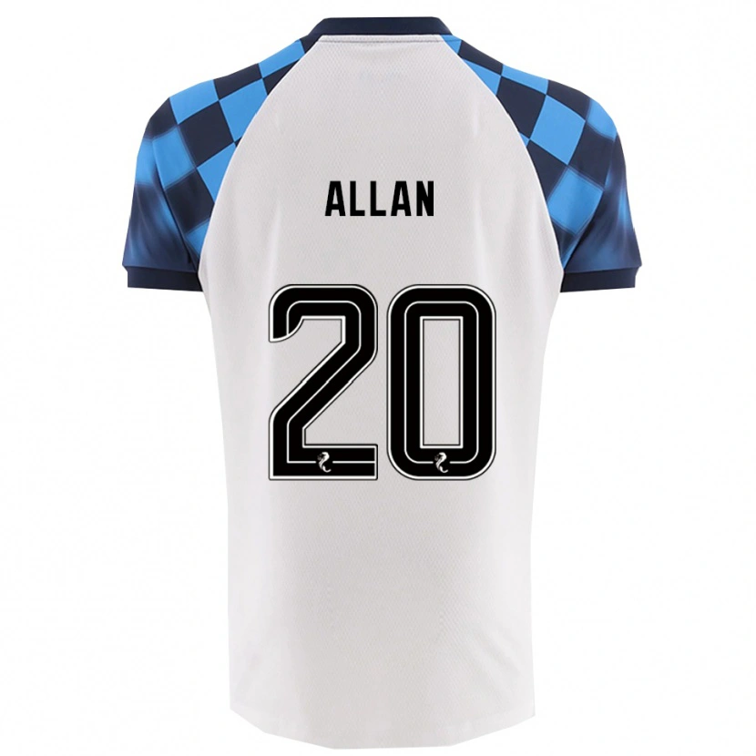 Danxen Women Connor Allan #20 White Sky Blue Away Jersey 2025/26 T-Shirt