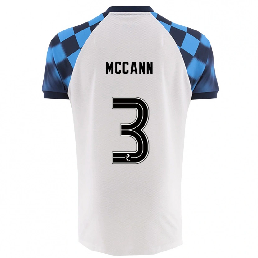 Danxen Women Leon Mccann #3 White Sky Blue Away Jersey 2025/26 T-Shirt