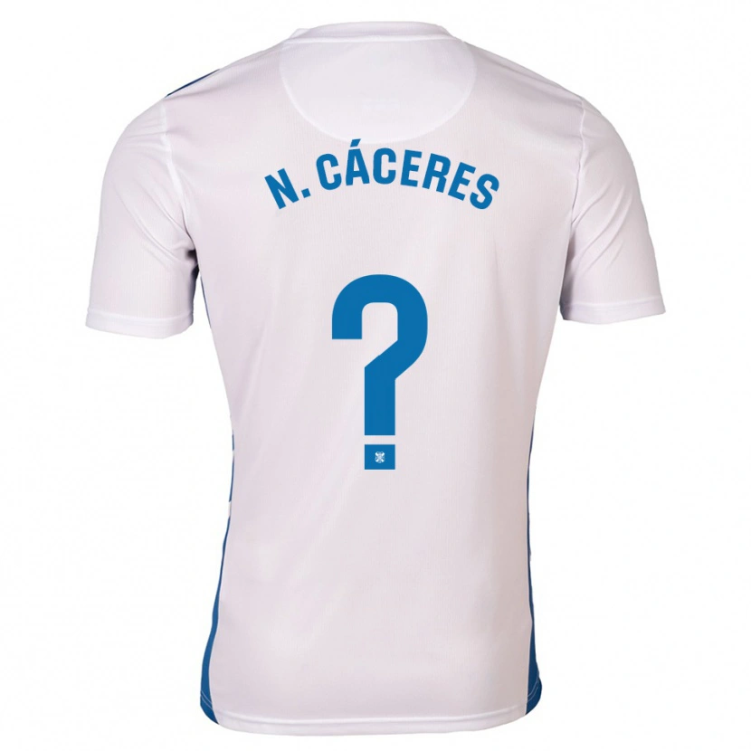 Danxen Kid Nayluisa Cáceres #0 White Blue Home Jersey 2025/26 T-Shirt