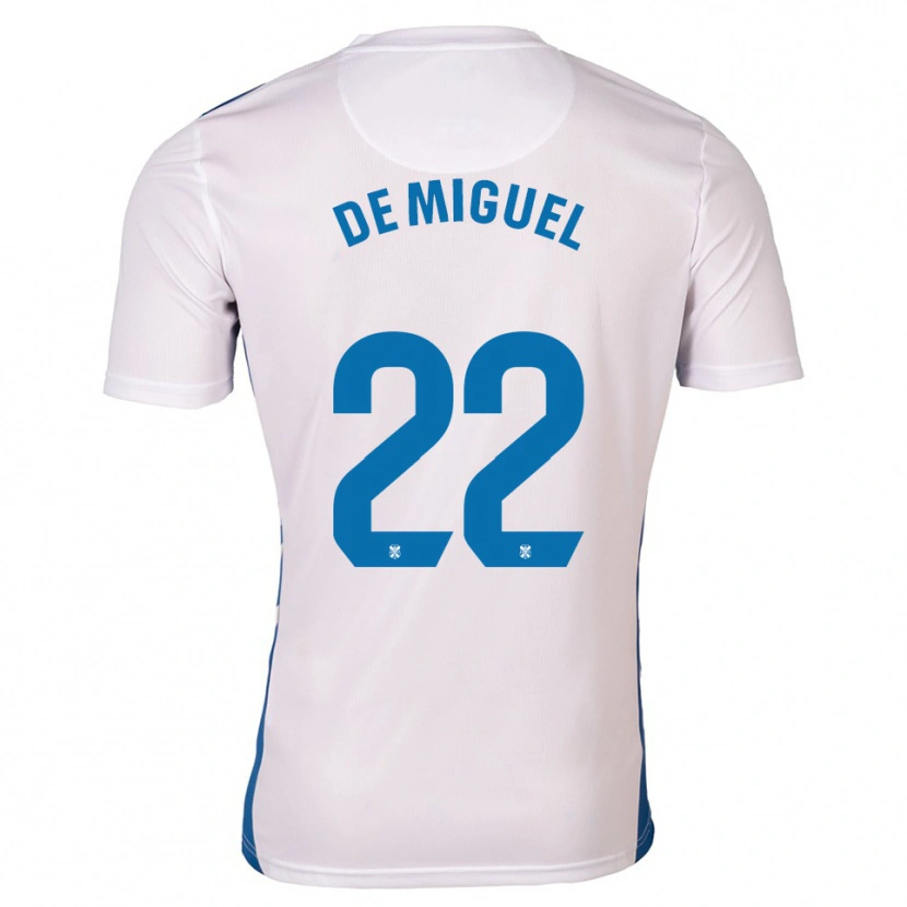 Danxen Kid Jesús De Miguel #22 White Blue Home Jersey 2025/26 T-Shirt