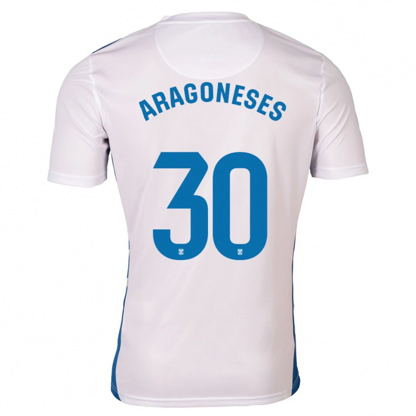Danxen Kid Sergio Aragoneses #30 White Blue Home Jersey 2025/26 T-Shirt
