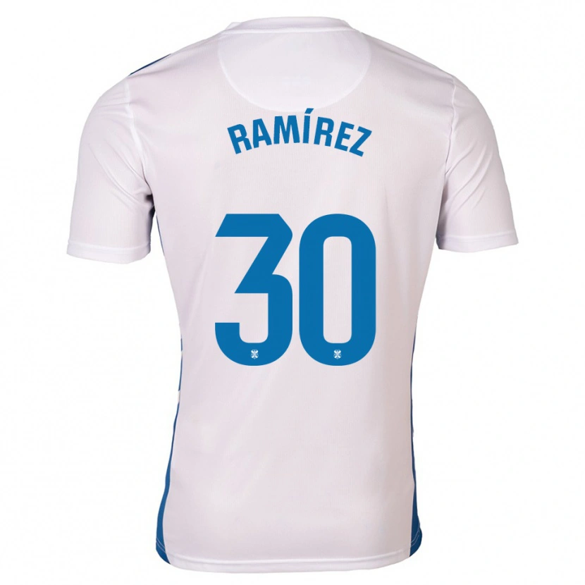 Danxen Kid Álex Ramírez #30 White Blue Home Jersey 2025/26 T-Shirt