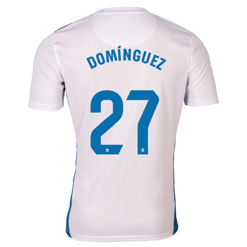 Danxen Kid Carlos Domínguez #27 White Blue Home Jersey 2025/26 T-Shirt