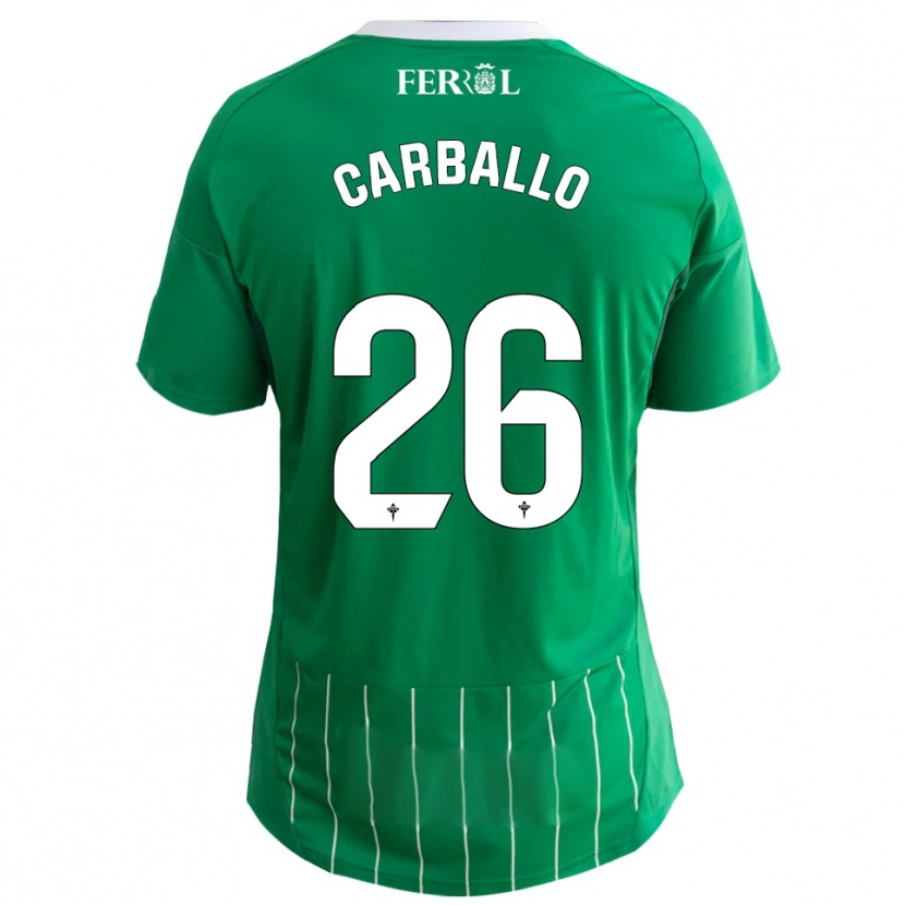 Danxen Kid David Carballo #26 Green White Home Jersey 2025/26 T-Shirt