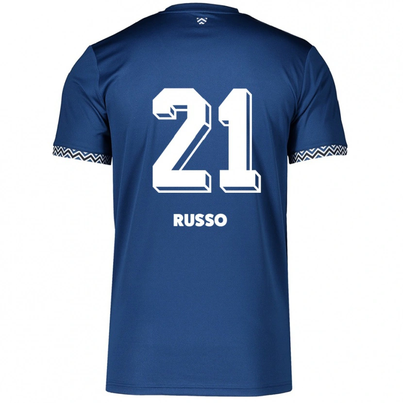 Danxen Kid Stefano Russo #21 Navy White Home Jersey 2025/26 T-Shirt