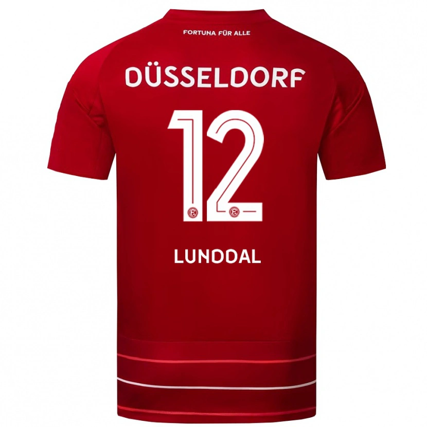 Danxen Kid Valgeir Lunddal #12 Red White Home Jersey 2025/26 T-Shirt