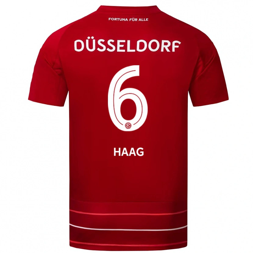 Danxen Kid Giovanni Haag #6 Red White Home Jersey 2025/26 T-Shirt