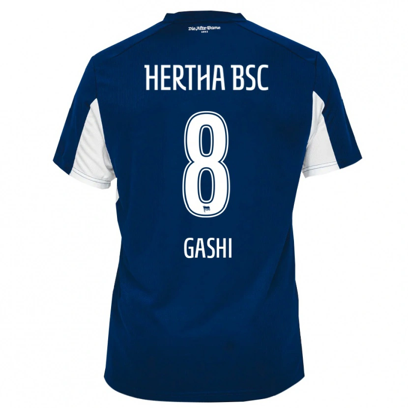 Danxen Kid Diart Gashi #8 White Blue Home Jersey 2025/26 T-Shirt