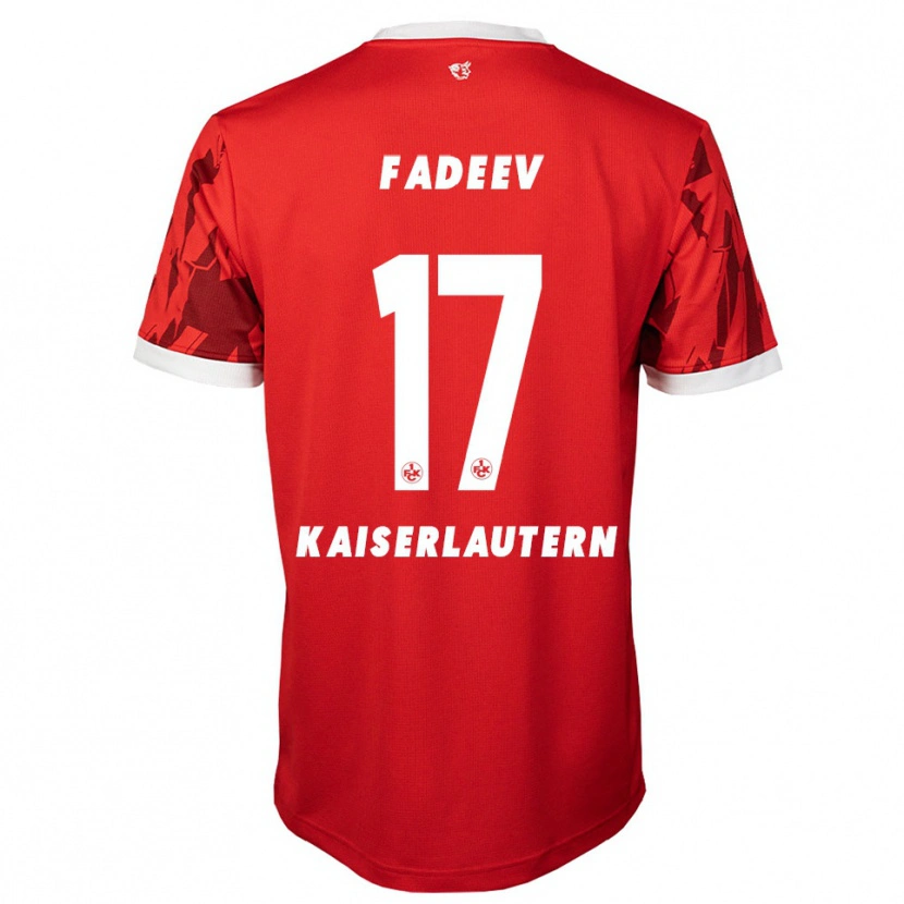 Danxen Kid Vladislav Fadeev #17 Red White Home Jersey 2025/26 T-Shirt
