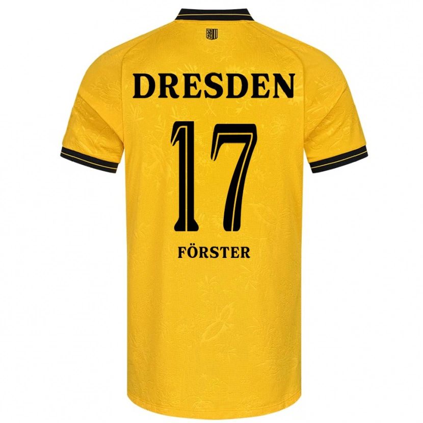 Danxen Kid Collin Förster #17 Yellow Black Home Jersey 2025/26 T-Shirt