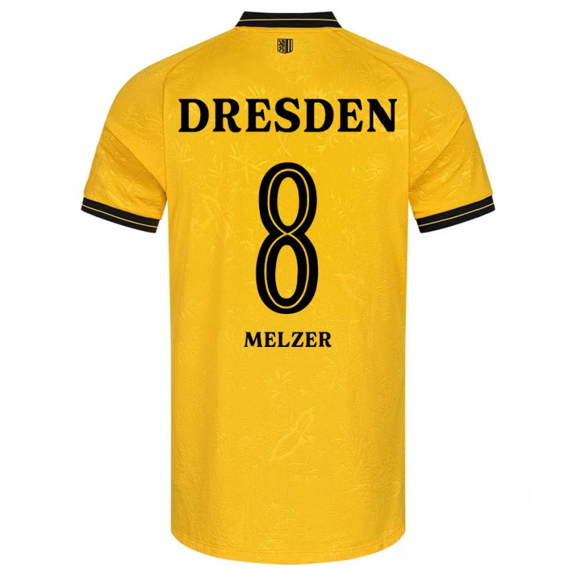 Danxen Kid Otto Melzer #8 Yellow Black Home Jersey 2025/26 T-Shirt