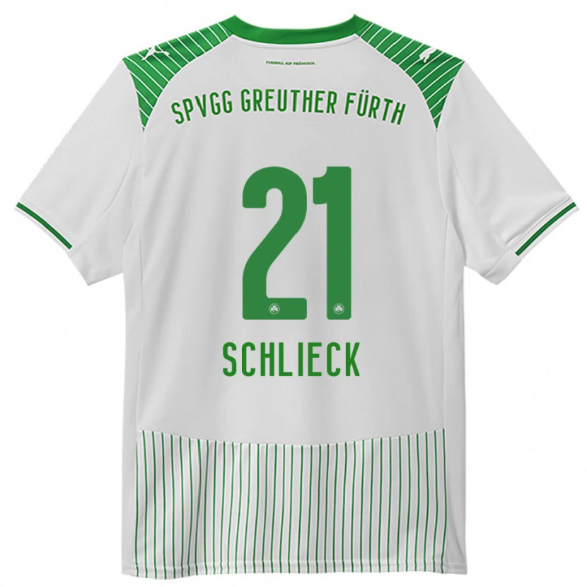 Danxen Kid Timo Schlieck #21 White Green Home Jersey 2025/26 T-Shirt