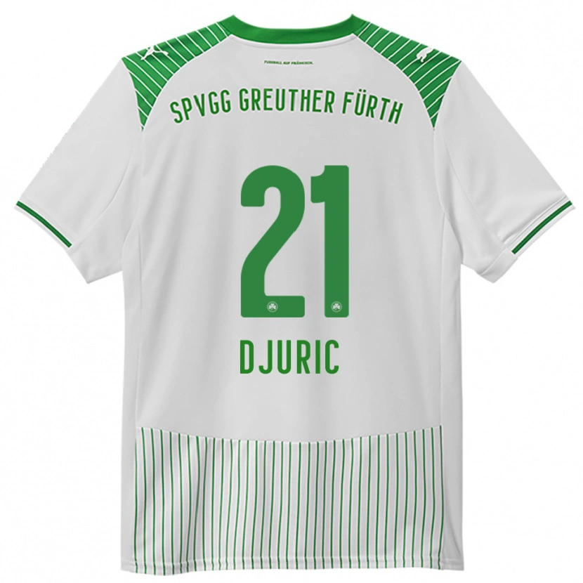Danxen Kid Andrej Djuric #21 White Green Home Jersey 2025/26 T-Shirt