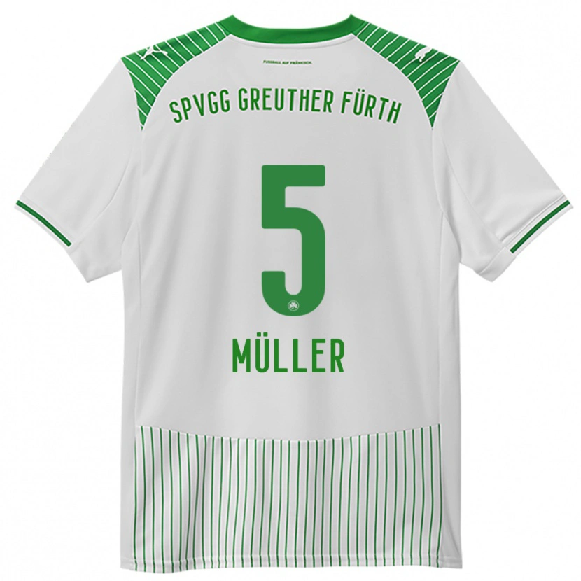 Danxen Kid Linus Müller #5 White Green Home Jersey 2025/26 T-Shirt