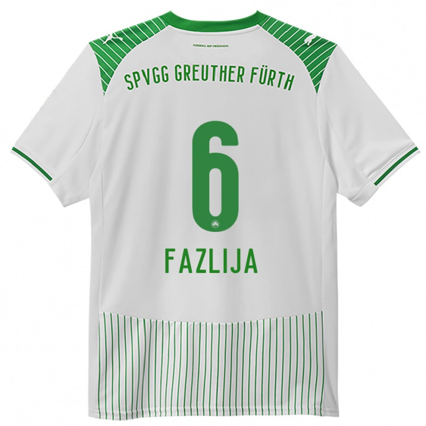 Danxen Kid Arjanit Fazlija #6 White Green Home Jersey 2025/26 T-Shirt