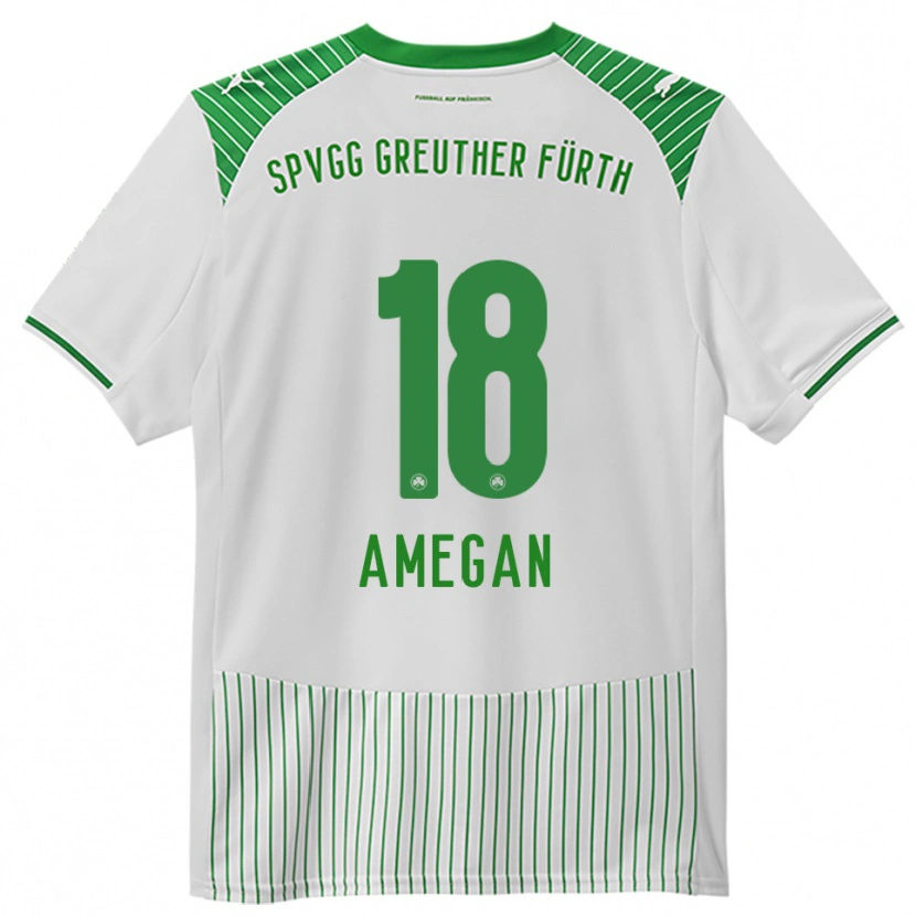 Danxen Kid Dodji Amegan #18 White Green Home Jersey 2025/26 T-Shirt