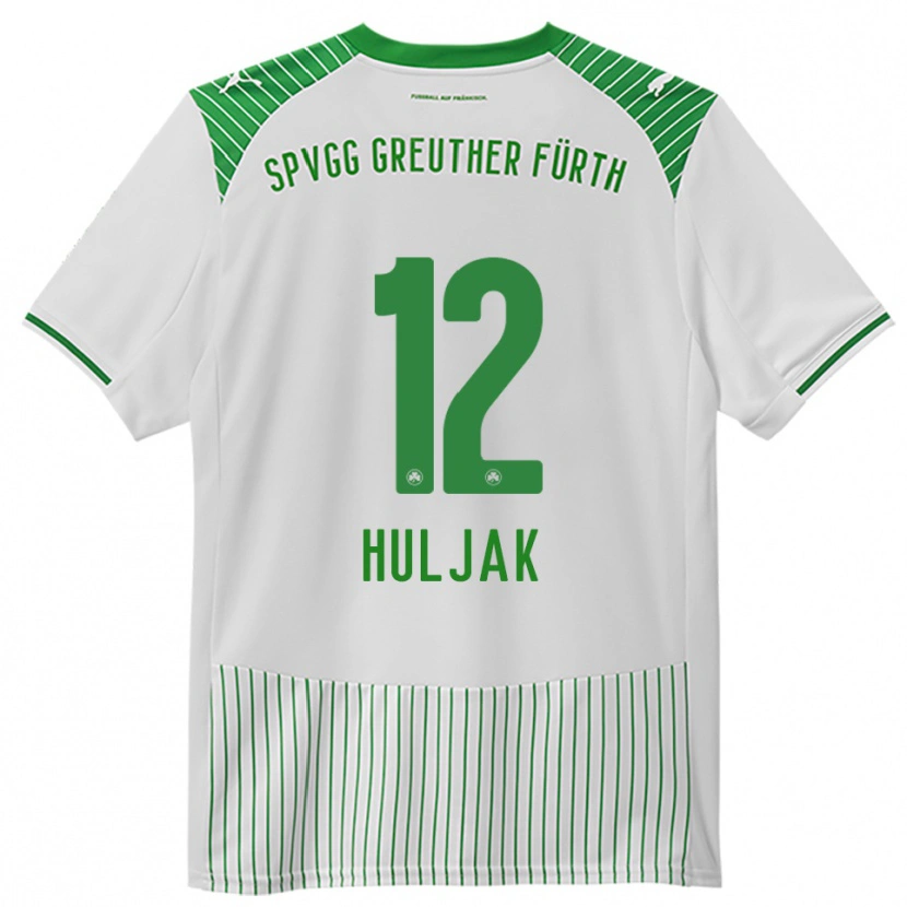 Danxen Kid Dominik Huljak #12 White Green Home Jersey 2025/26 T-Shirt