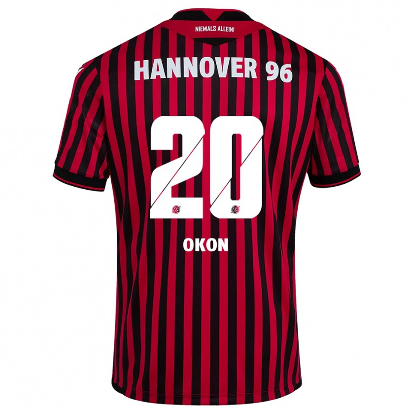 Danxen Kid Ime Okon #20 Red Black Home Jersey 2025/26 T-Shirt