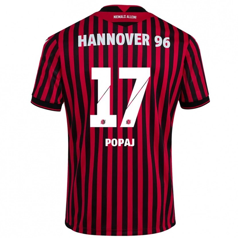 Danxen Kid Erisa Popaj #17 Red Black Home Jersey 2025/26 T-Shirt